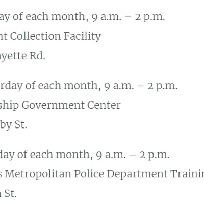 Household Hazardous Waste Drop-off Sites